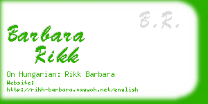 barbara rikk business card